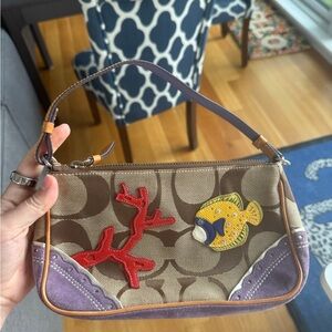 Coach Multicolor Fish Motif Wristlet